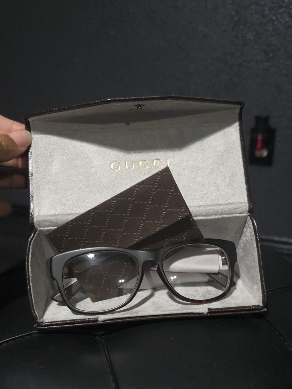 Gucci Black-Brown Women's Optical Glasses